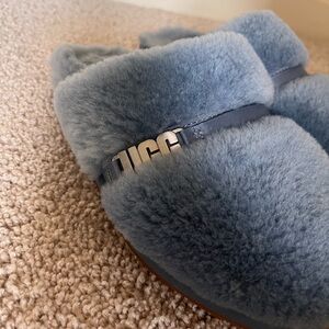 UGG Dalla Slip-On Slides with Metal Logo Blue Size 6
